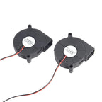 2X Silent Turbo Blower Fan DC12V/24V 5015 Oil Bearing Centrifugal Cooling
