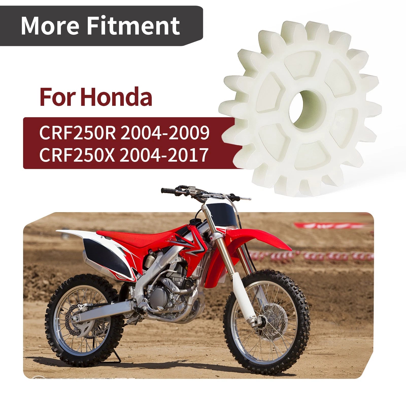 Oil Pump Driven Gear 18T for Honda CRF250R CRF250 R (2004–2009)