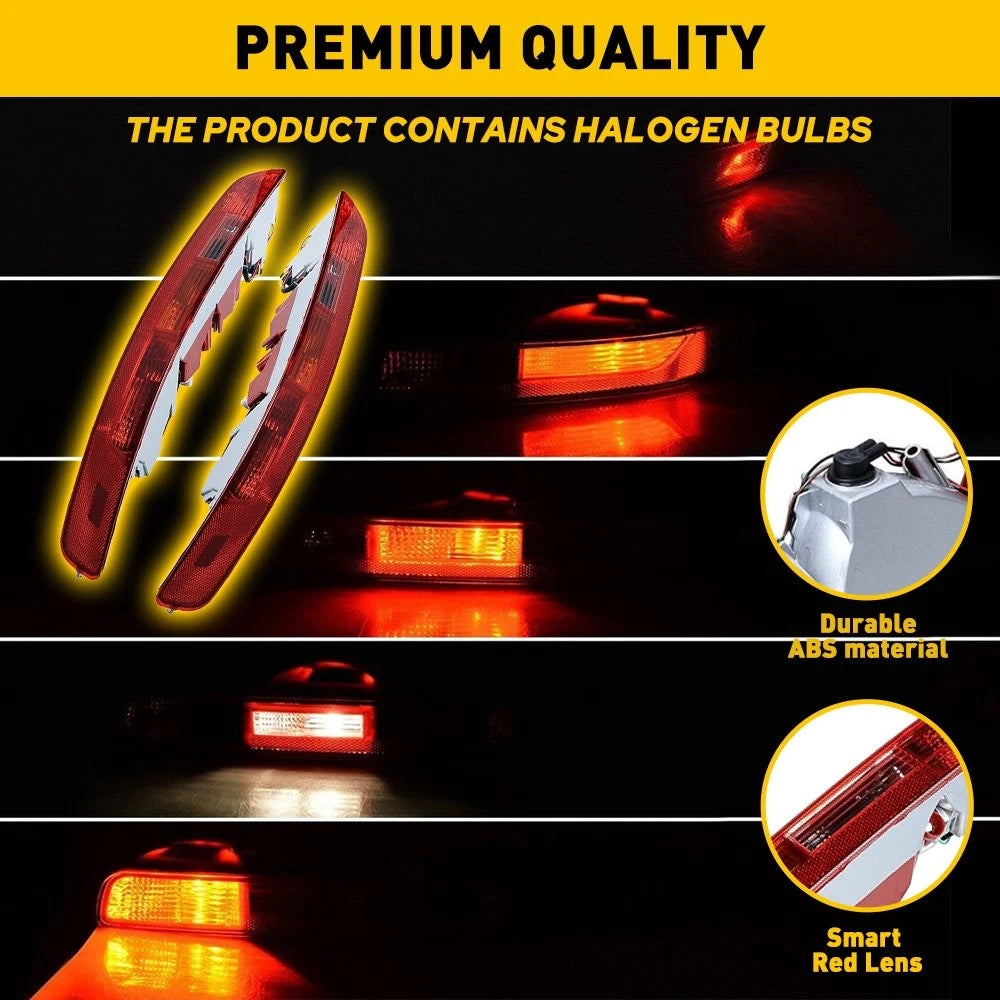 Set of 2 Rear Taillight Bumper Reflectors for Audi Q5 (2009–2016)