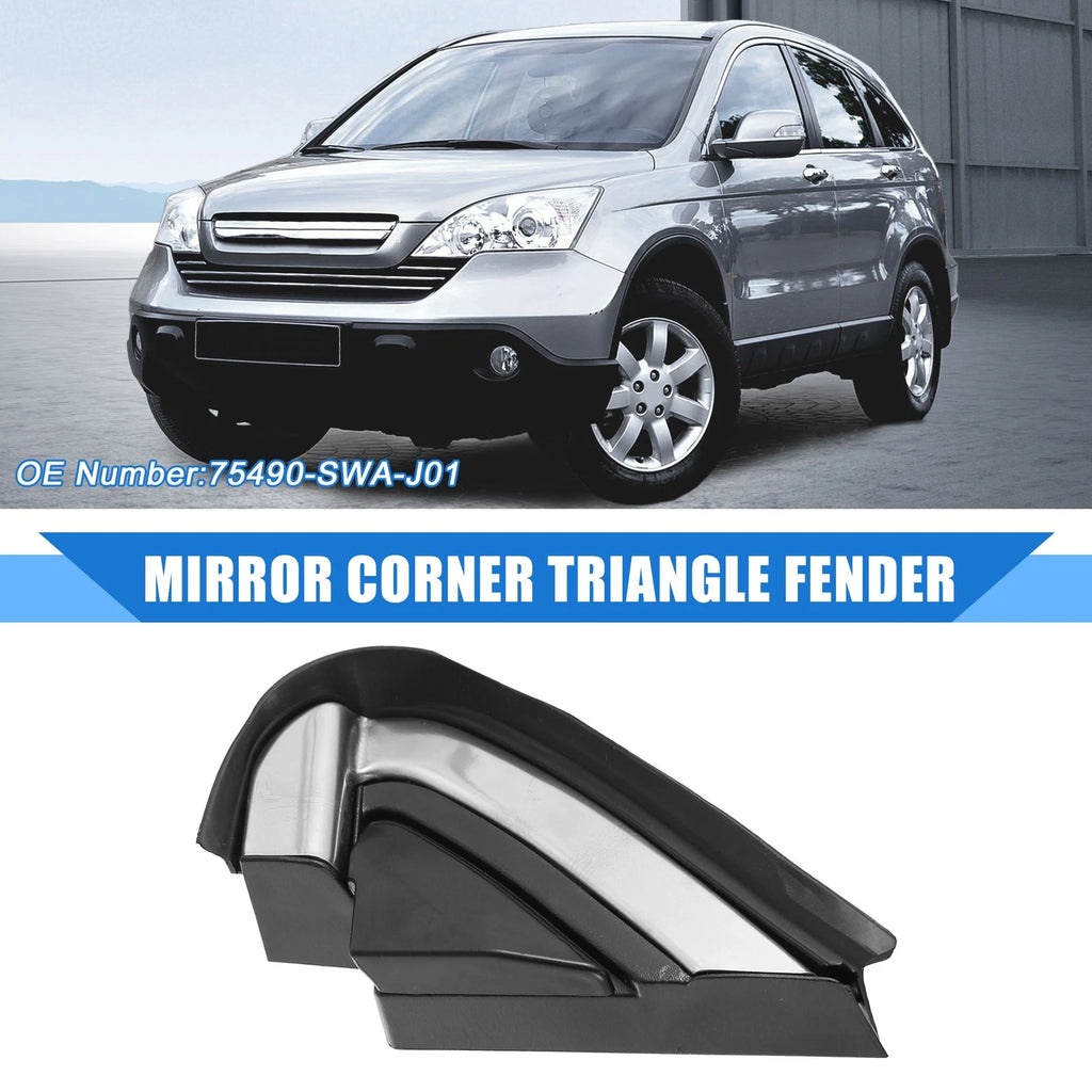 Front Left Mirror Corner Triangle Fender Cover for Honda CR-V (2007–2011) Black