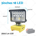 LED Flood Work Light for DeWalt 18V 20V (Compatible with DCB184, DCB205)