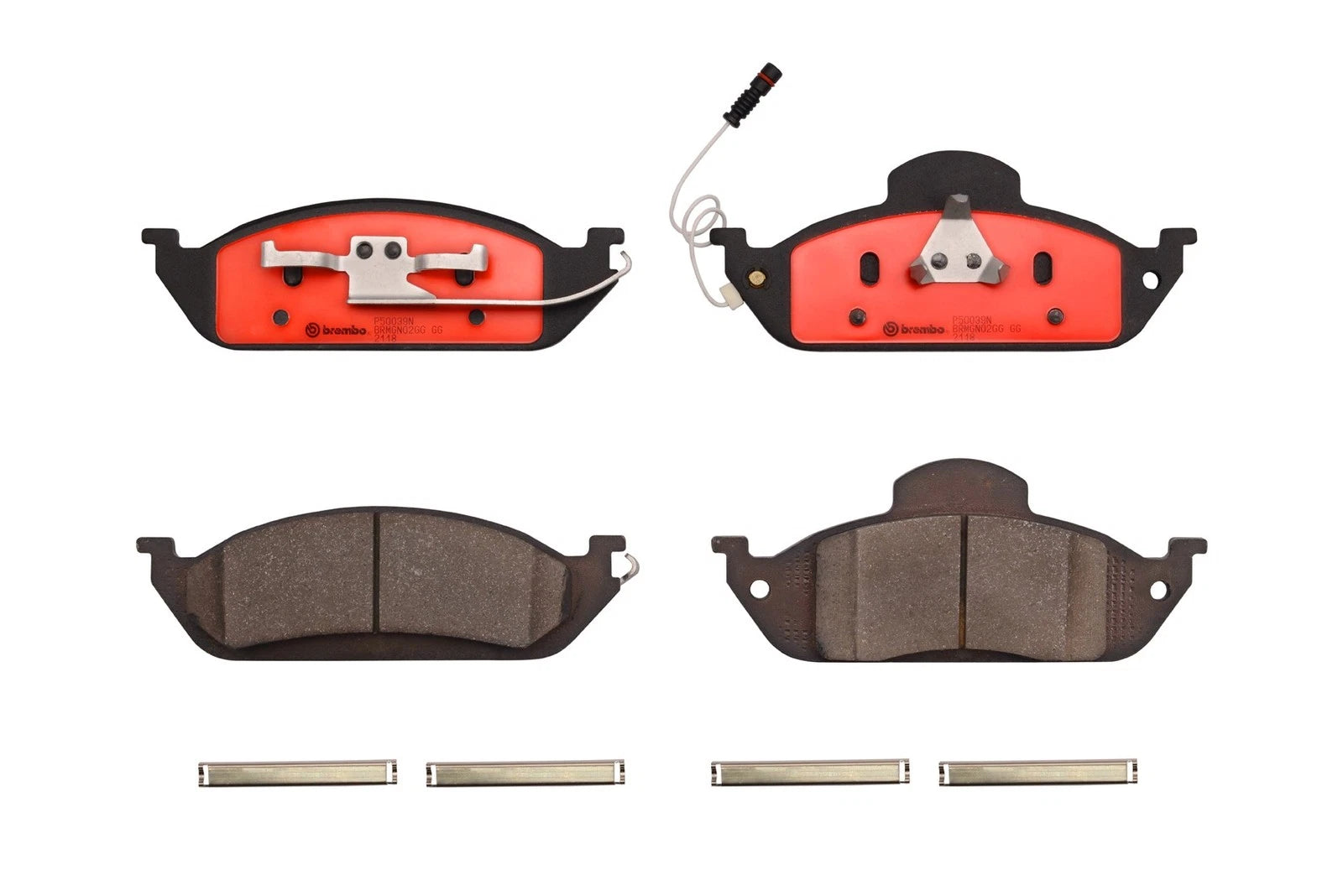 Set of 4 Front Brake Pads for Mercedes W163 ML350 ML430 (P50039N) Ceramic Slotted