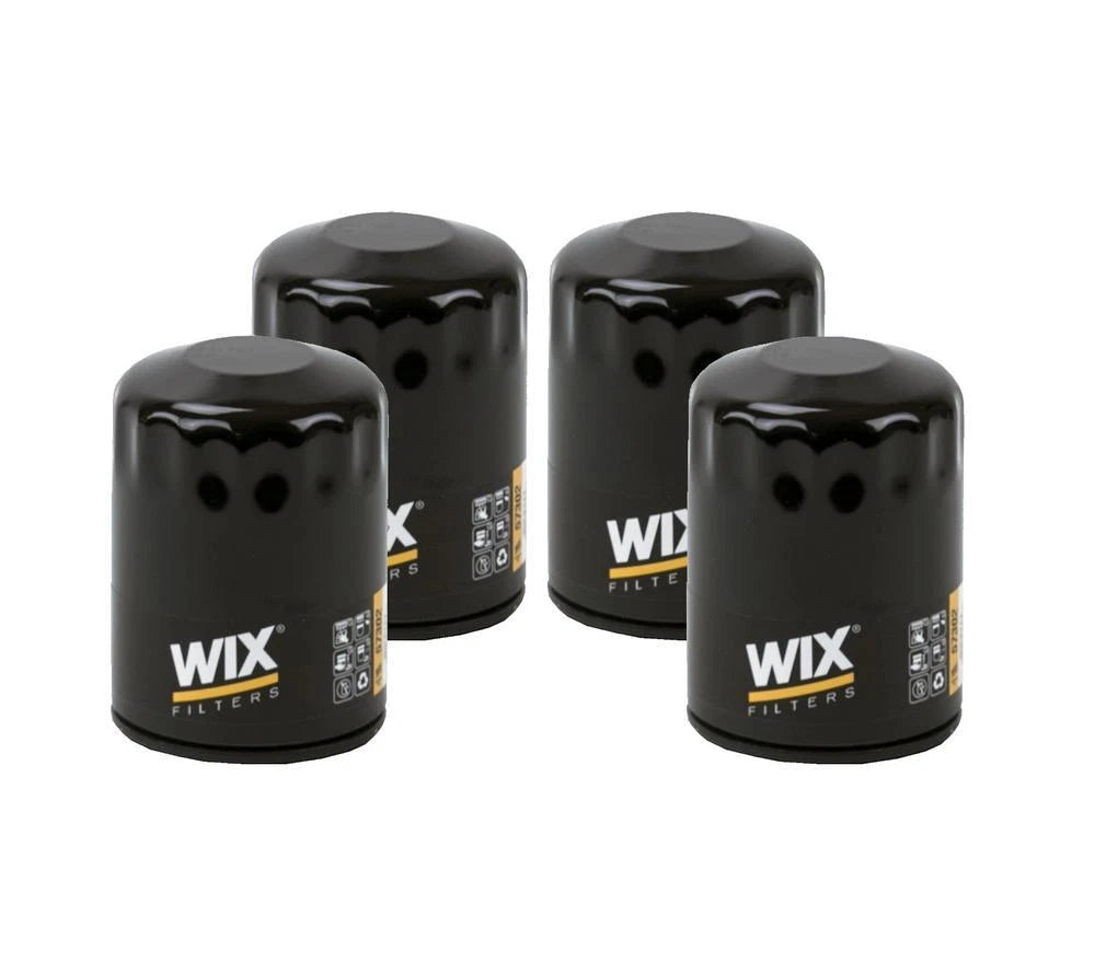 Set of 4 Wix 57302 Engine Oil Filter Kit for (Spin-On)