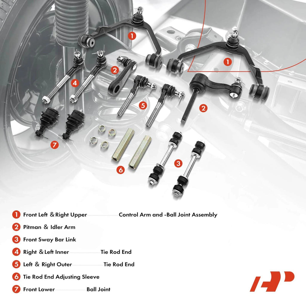 Set of 14 Front Upper Control Arms with Ball Joints for Ford F-150