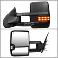 Set of 2 Power Heated LED Signal Light Towing Mirrors for GM K2XX (2014–2017)