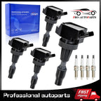 Set of 4 Ignition Coils & Iridium Spark Plugs for Hyundai Veloster (2015–2020) UF817