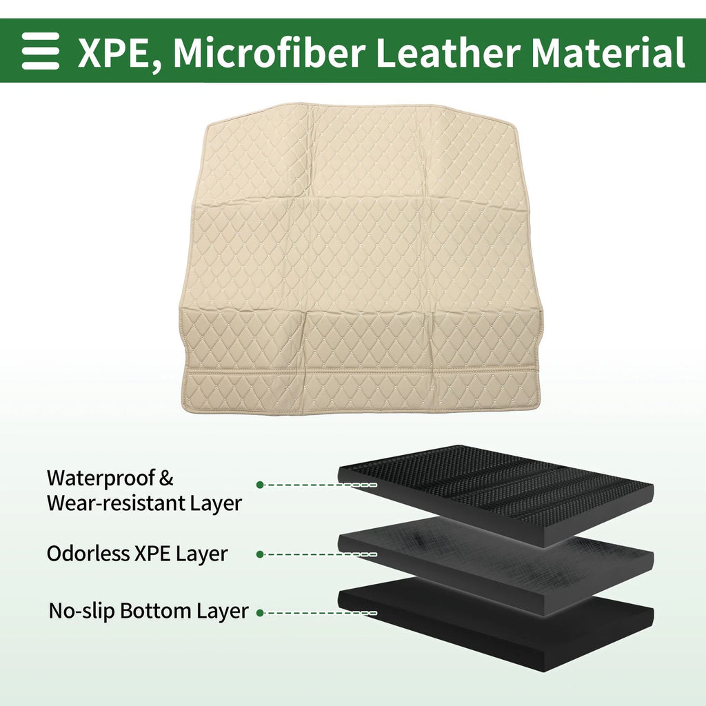 3D Diamond Pattern Cargo Liner Trunk Mat for Honda CR-V (2023–2024) Beige XPE