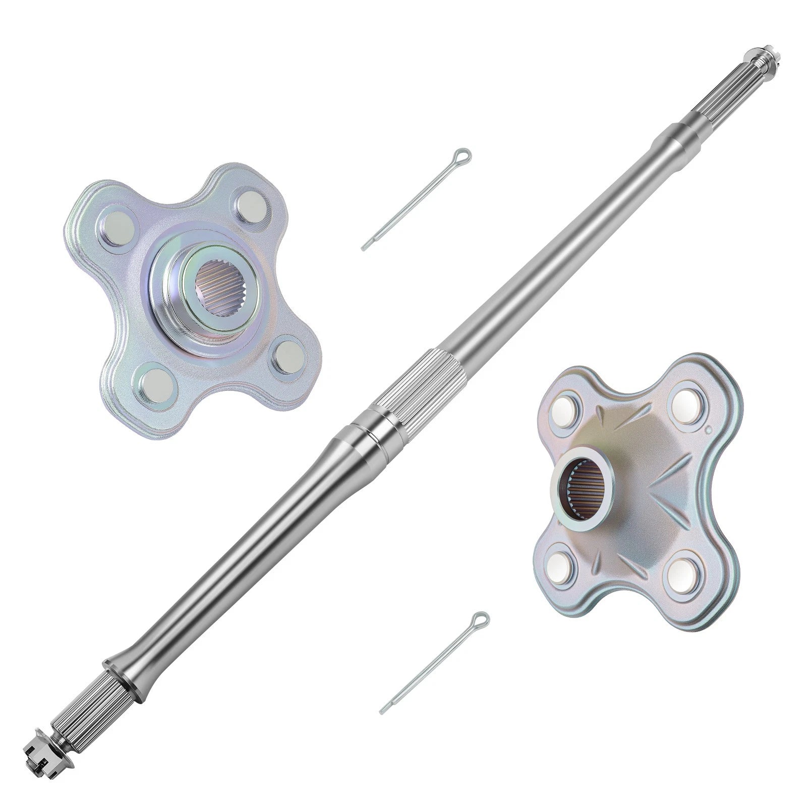 Rear Axle Shaft & Nut & Pin & Wheel Hub for Yamaha Big Bear 400 (2000–2006)