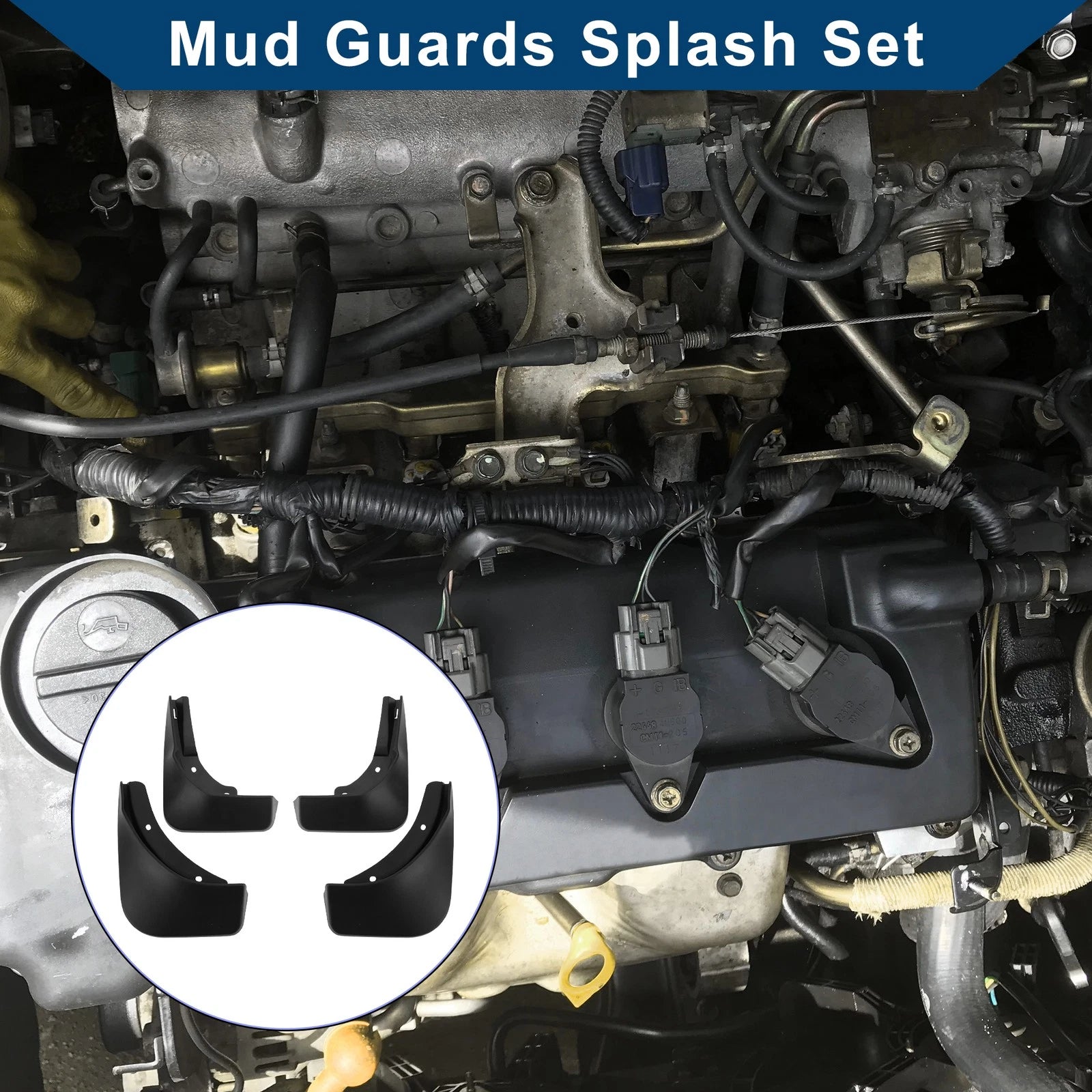 Set of 4 Mud Flaps Splash Guards for Mercedes Benz B Class B200 (2020–2022)