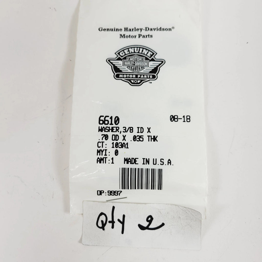 Washer 3/8 ID X 0.70 OD X .035 THK for Harley-Davidson