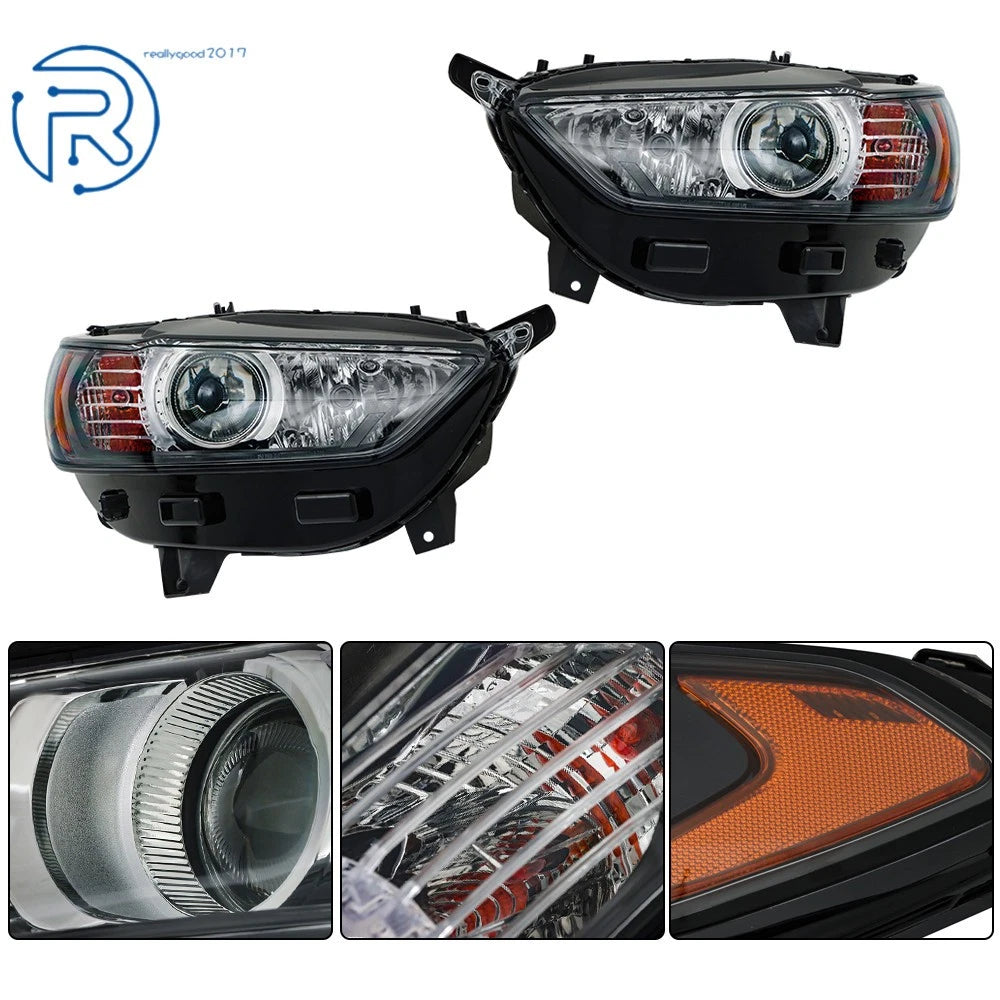 Set of 2 Headlights for Ford Fusion (2013-2016) Halogen Assembly