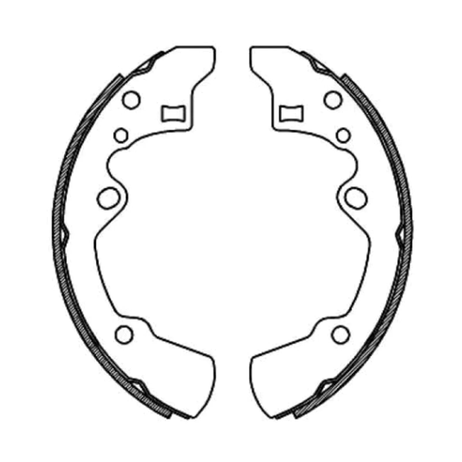 Brake Shoes Lining Set 2.2L for Mazda MX6 GD (1987 - 1991)
