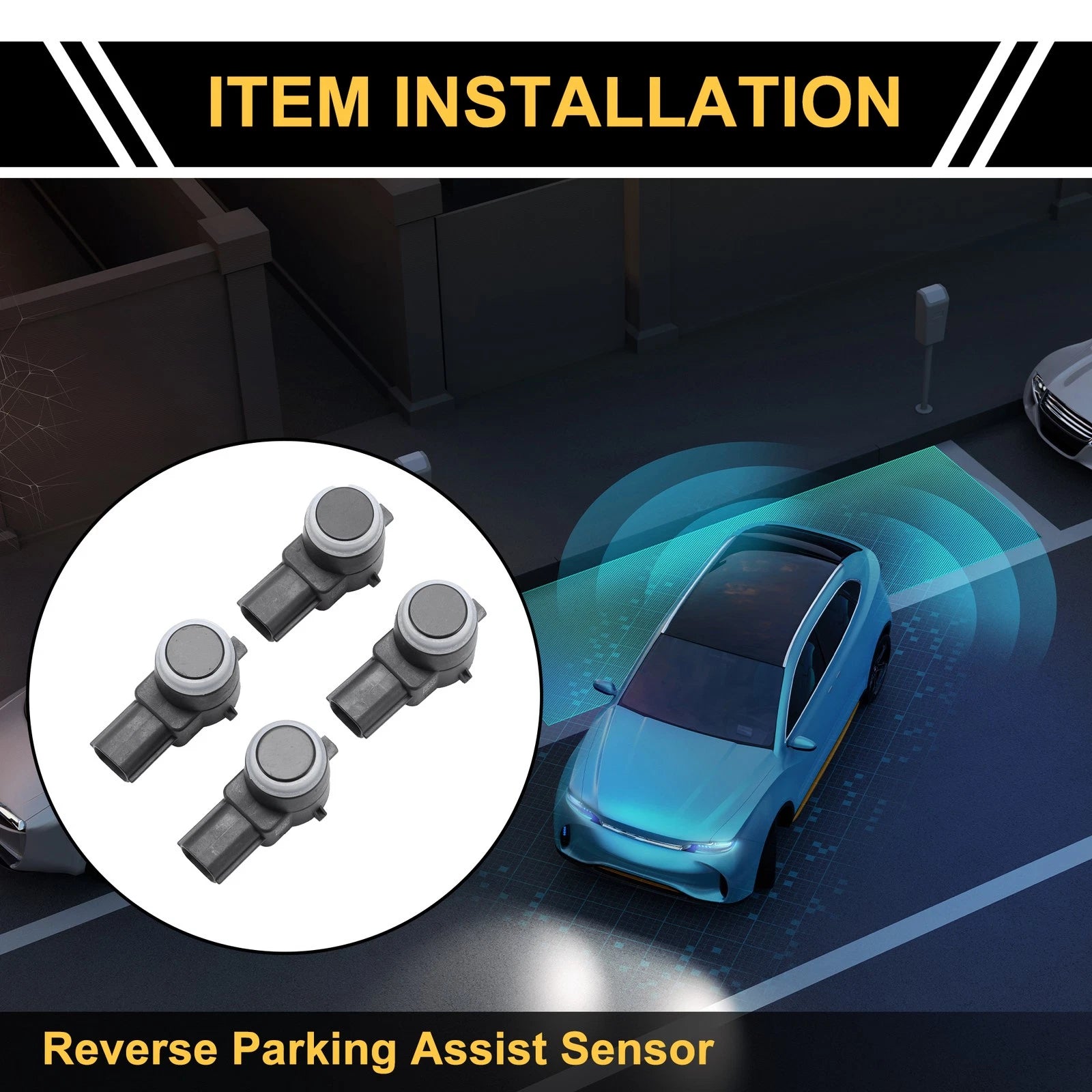 4X Bumper Reverse Backup Parking Sensor for Chevrolet Silverado (No. 25855501)