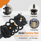FWD Front Struts & Coil Spring Rear Shocks for Nissan Rogue Select (2014–2015)