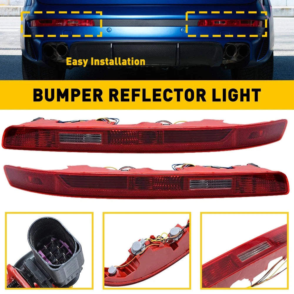 Lower Rear Bumper Light Stop Tail Brake Lamp Set for Audi Q7 (2006–2015)