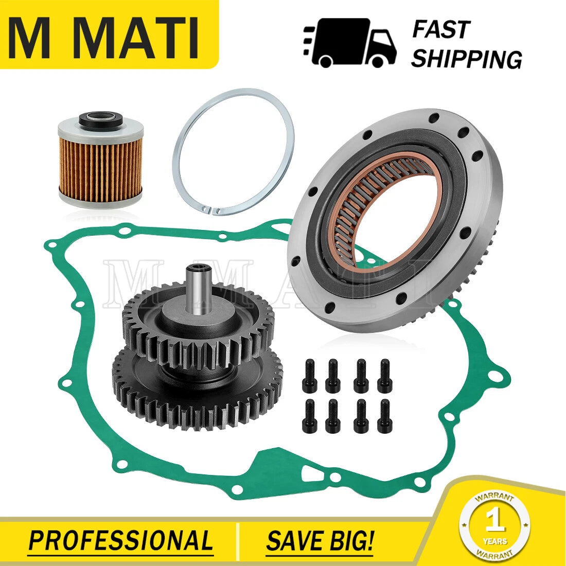 Starter Clutch Idler Gear Shaft Gasket for Yamaha V Star 1100 (2000–2009)