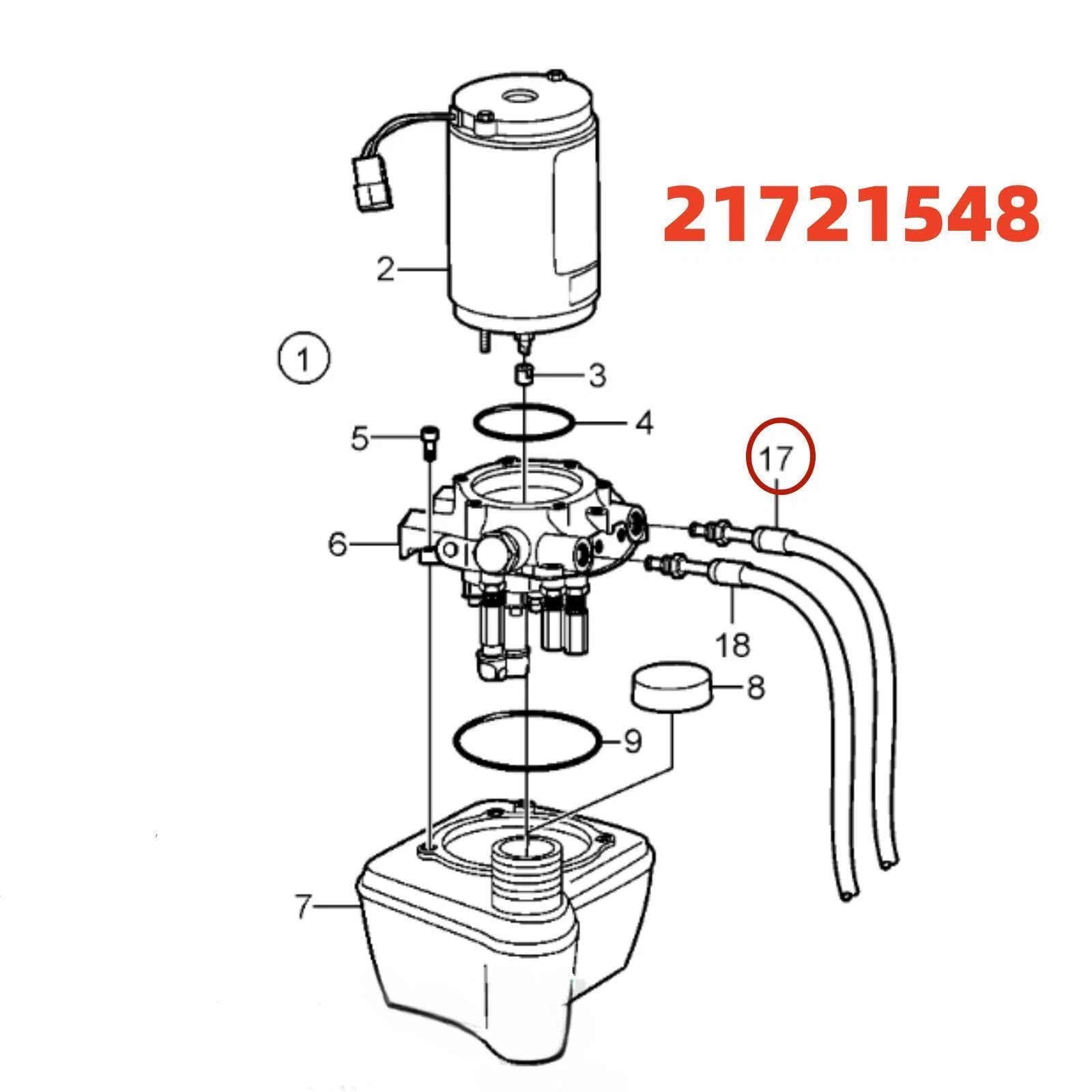 Hydraulic Hose Assembly for Volvo Penta (3809559, 21721548)