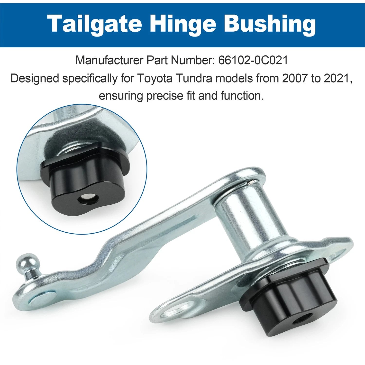 Tailgate Hinge Sub-Assy LH for Toyota Tundra (2007–2021) 66102-0C021