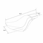 Black Driver & Passenger Seat for Harley Softail Street Bob Slim (2018–2024)