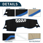 Dashboard Cover Mat for Audi Q2 (2016–2021) Sun Protector Pad Black Blue