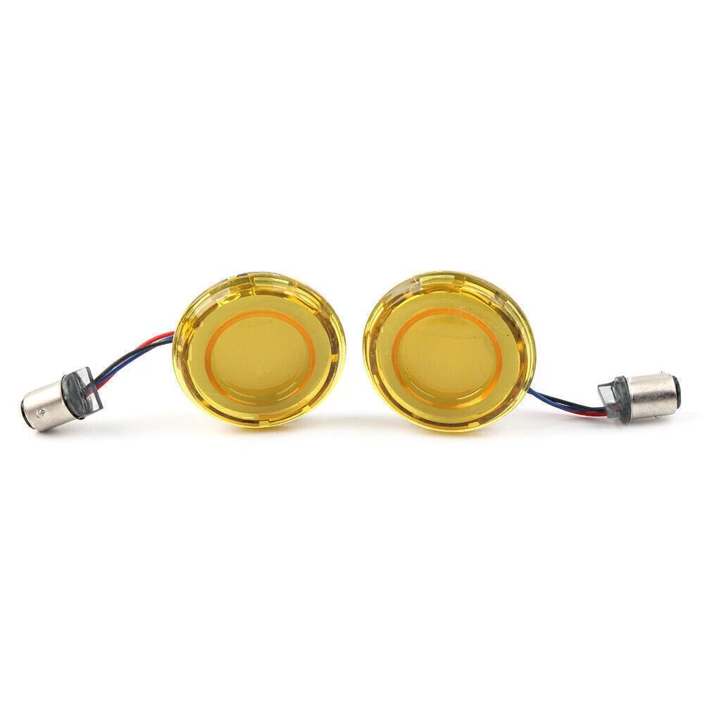 2X 1157 LED Front Turn Signal Lights for Harley Dyna