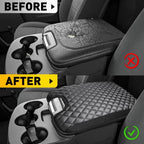 Jump Seat Console Armrest Cover Pad for Dodge Ram 1500 (2013–2018) Black Leather