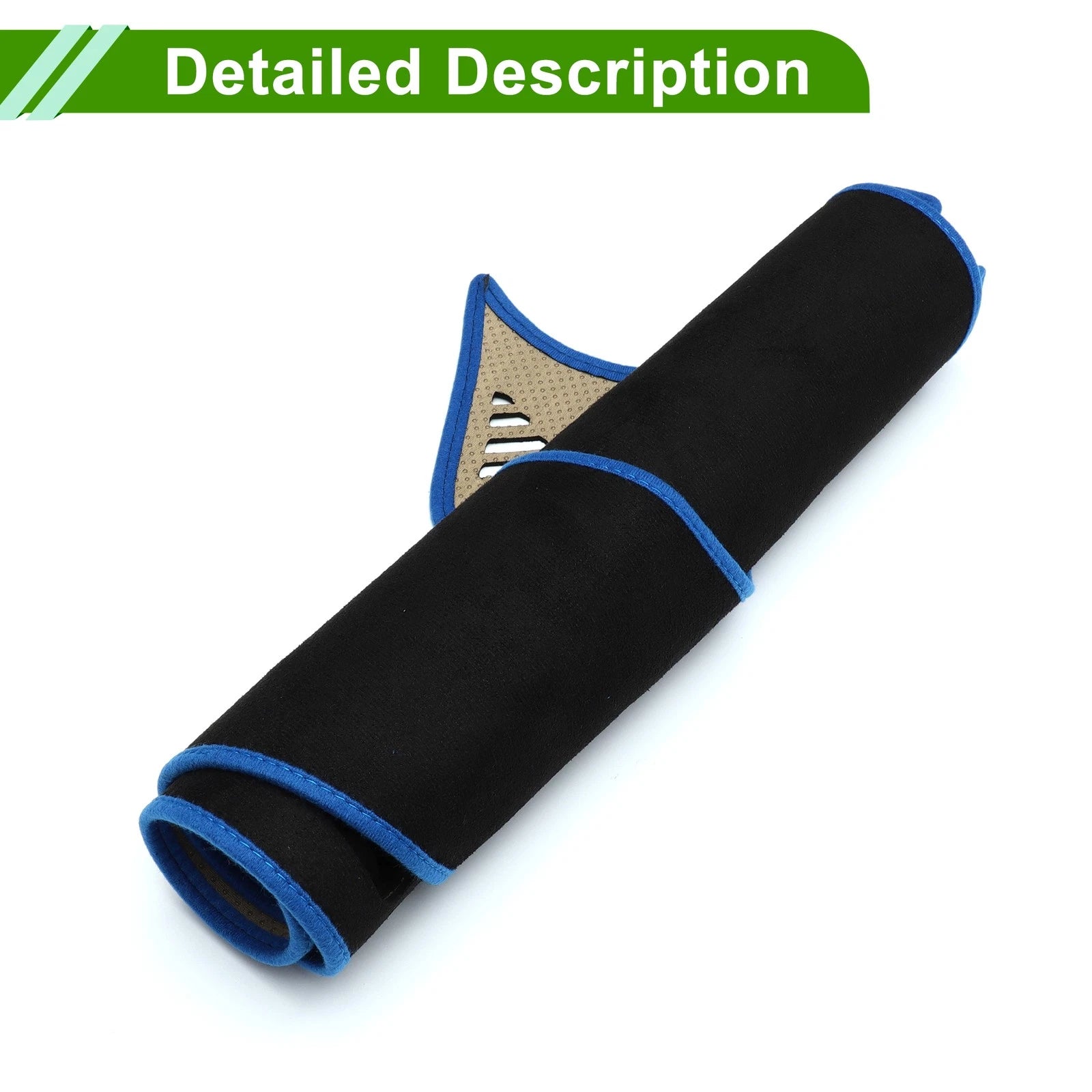 Dashboard Cover Mat for Audi A3 (2014–2020) Sun Protector Black Blue