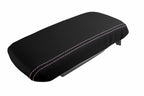 Leather Console Lid Armrest Cover for Dodge Avenger (2008–2014) Pink Stitch