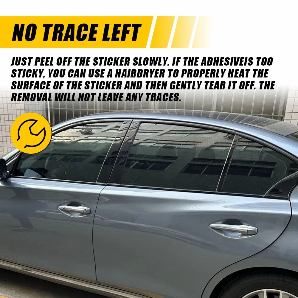 Chrome Delete Blackout Overlay Window Trim for Infiniti Q50 (2014–2023)