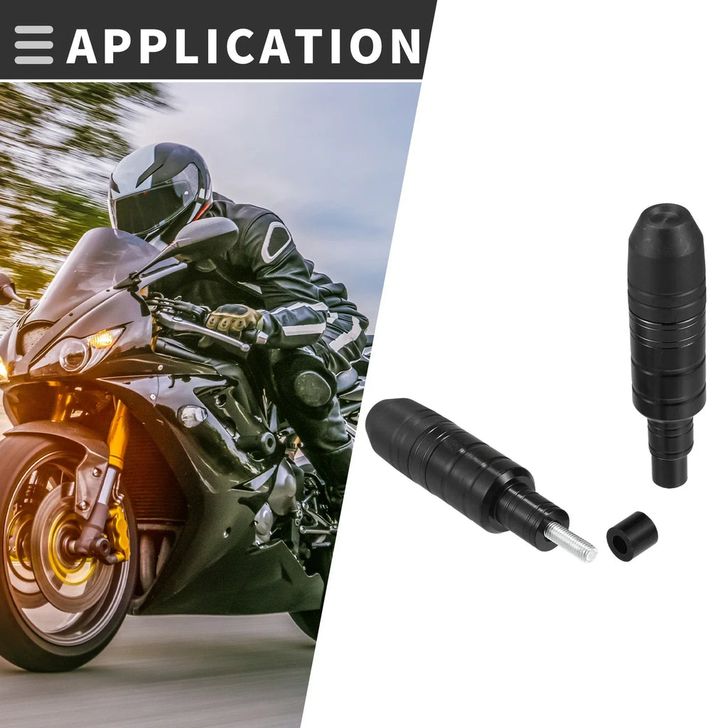 Motorcycle Frame Slider Exhaust Anti-Crash Protector for Honda  2 x Black