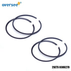 Set of 2 Piston Rings for Evinrude Johnson Outboard (55.5mm, 386279, 0386015, 778333)