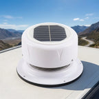 RV Roof Solar Mushroom Vent Fan for Campers Boats (178x92mm)