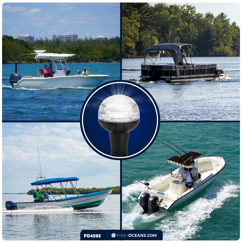 LED Stern Light for Boat Navigation (12V DC, USCG 2NM, 4 Inch)
