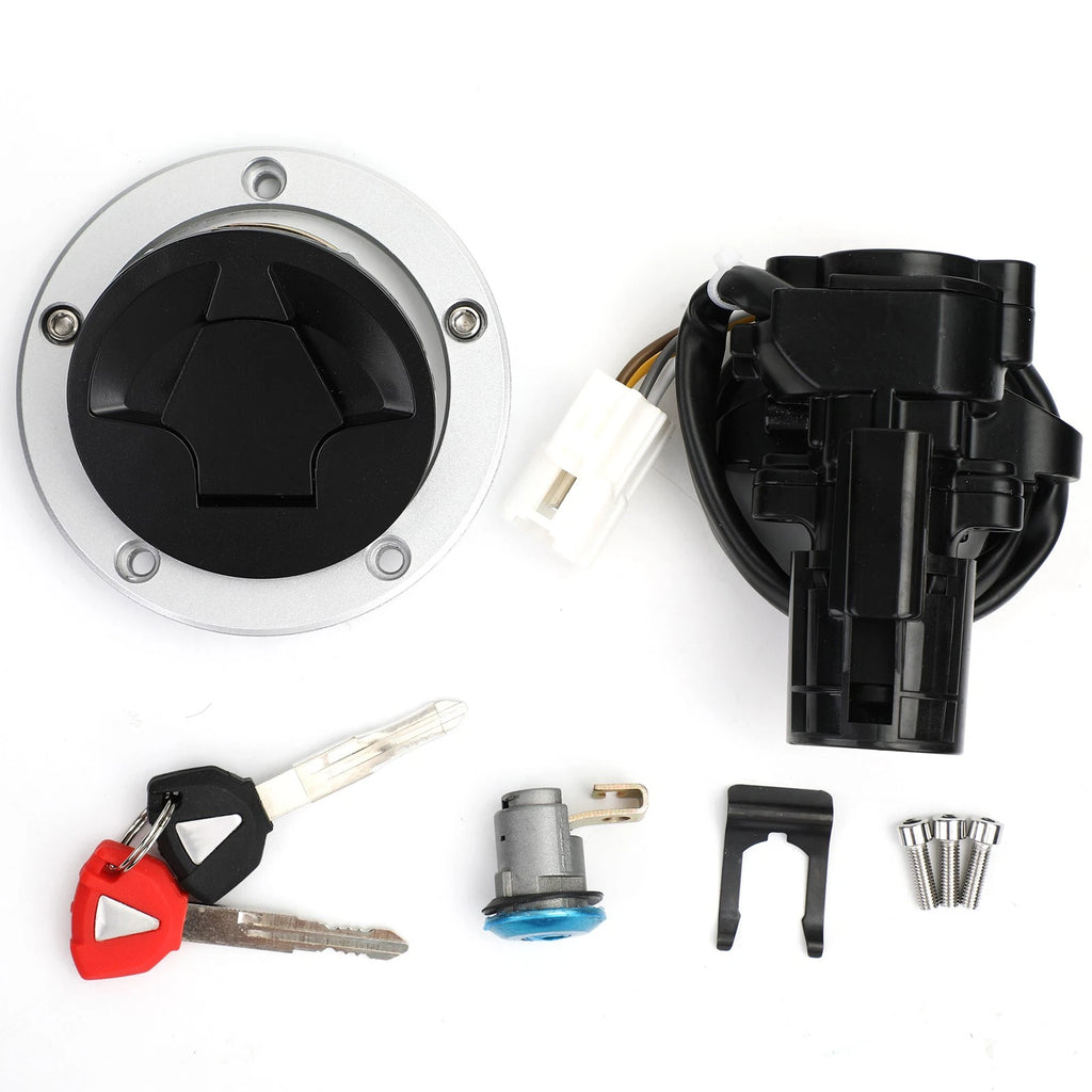 Ignition Switch Fuel Gas Cap Lock Set Key for Kawasaki ZX10R Ninja (2011–2019)