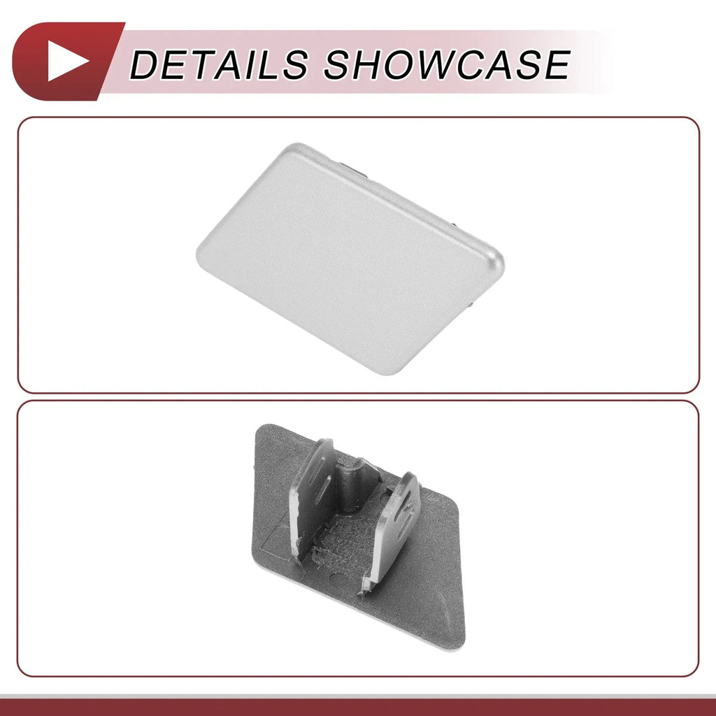 Bumper Headlight Washer Nozzle Cover Cap for BMW 335i - Silver Tone