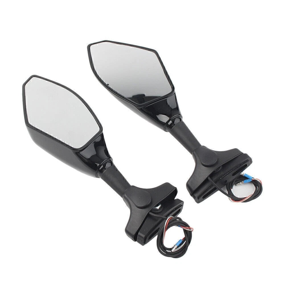Rearview Mirror with LED Turn Signal for Honda Kawasaki Yamaha Suzuki Motorcycle
