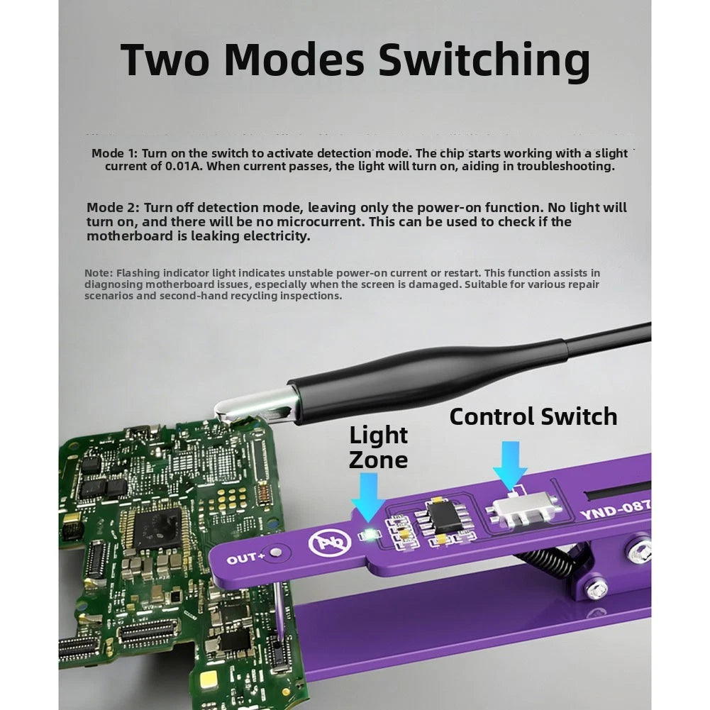 M191 Switch Clip for Mobile Device Board Testing (0.01A Detection)