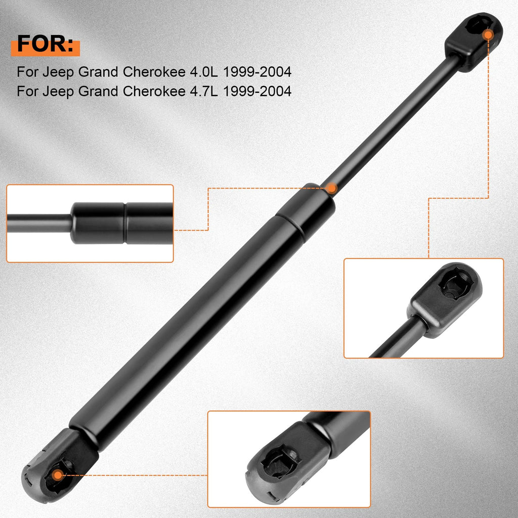 2X Front Hood Lift Supports for Jeep Grand Cherokee (1999–2004)