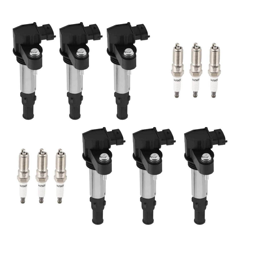 6X Ignition Coils + 6X Spark Plugs for GMC Acadia LaCrosse Rendezvous (2007–2016)