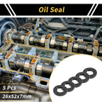 Set of 5 Oil Seal Rotary Shaft Seal NBR Rubber 26x52x7mm