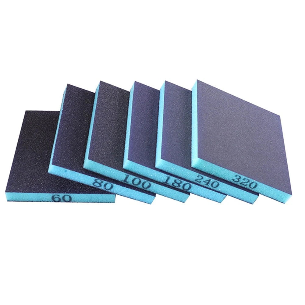 Set of 6 Washable Sponge Sanding Blocks for Automotive Use