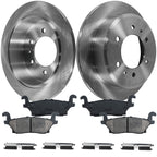 Rear Brake Disc Rotors and Pads Kit for Hummer H3 H3T (2009–2010)