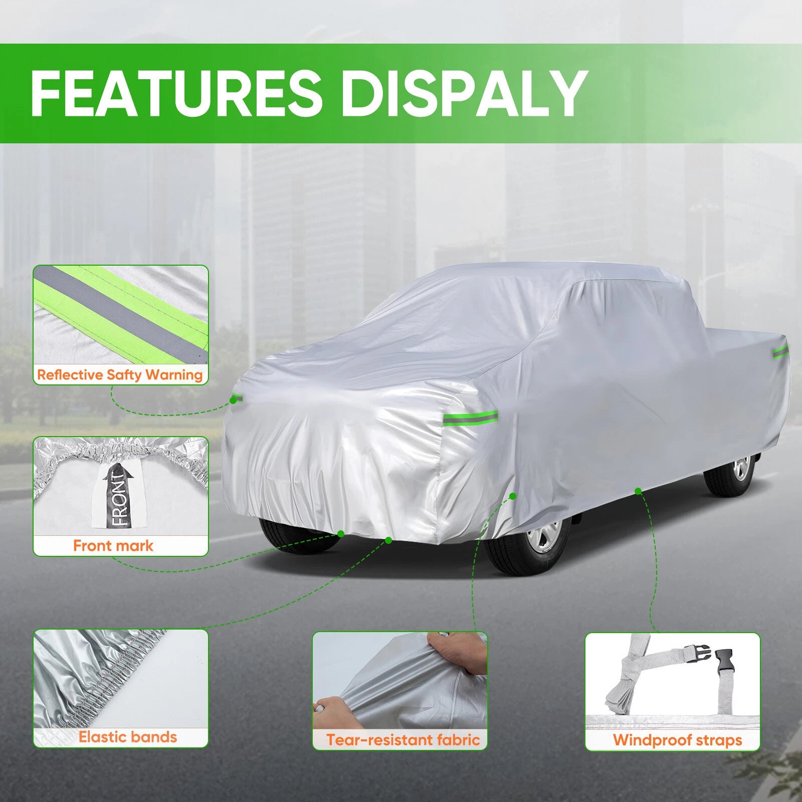 Car Cover for Pickup Truck (Waterproof, UV Resistant)