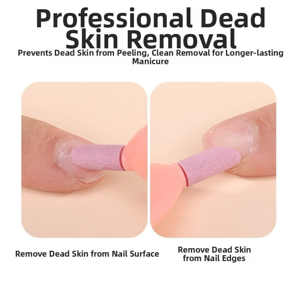 Heart Nail File with Quartz Polishing & Cuticle Removal Tip