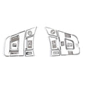 Alloy Steering Wheel Button Cover Trim for Jaguar F-Pace F-Type (2017-2023)