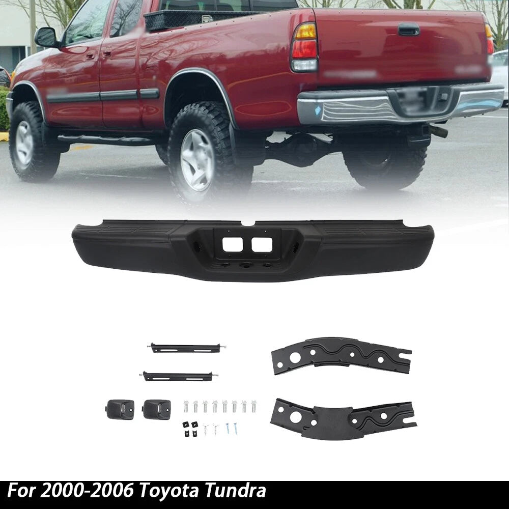 Rear Step Bumper for Toyota Tundra (2000–2006) Black Complete Assembly