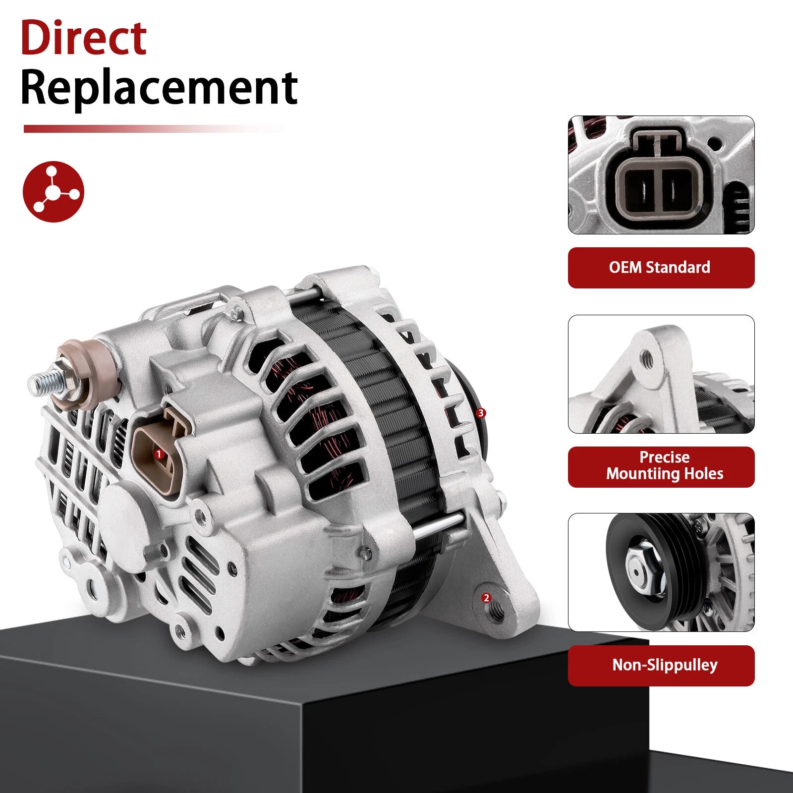 Alternator for Elantra Tiburon 2.0L (2003-2004)