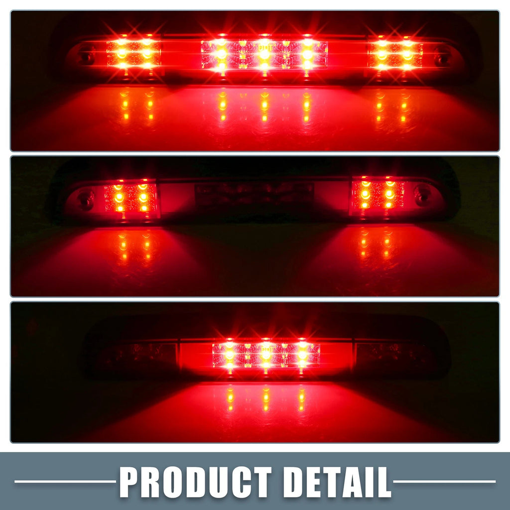 High Mount Stop Light F4TZ-13A613-A for Ford F150 (1997–2003) Chrome Red Lens