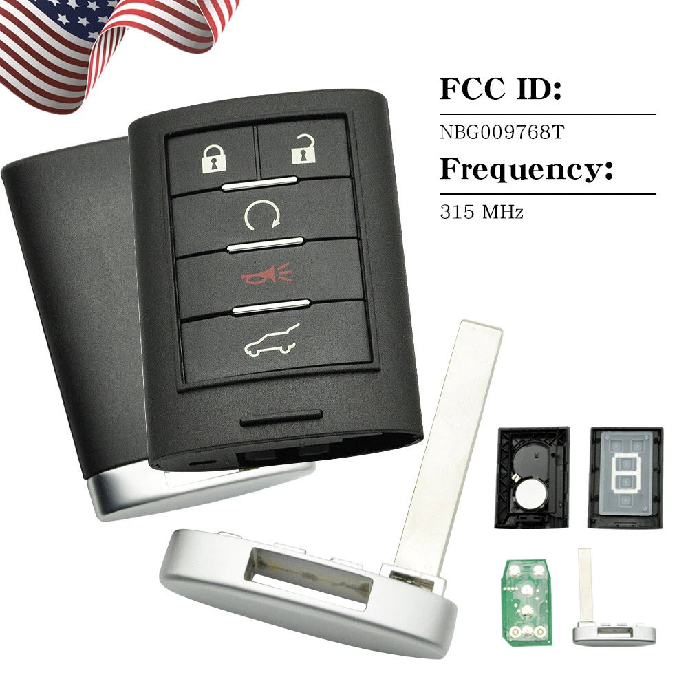 Replacement Remote Key Fob Entry for Cadillac SRX ATS XTS (2010–2015)