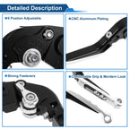 Short Long Brake Clutch Levers for Honda Rebel CMX 500 300 (2017–2023) Black Silver